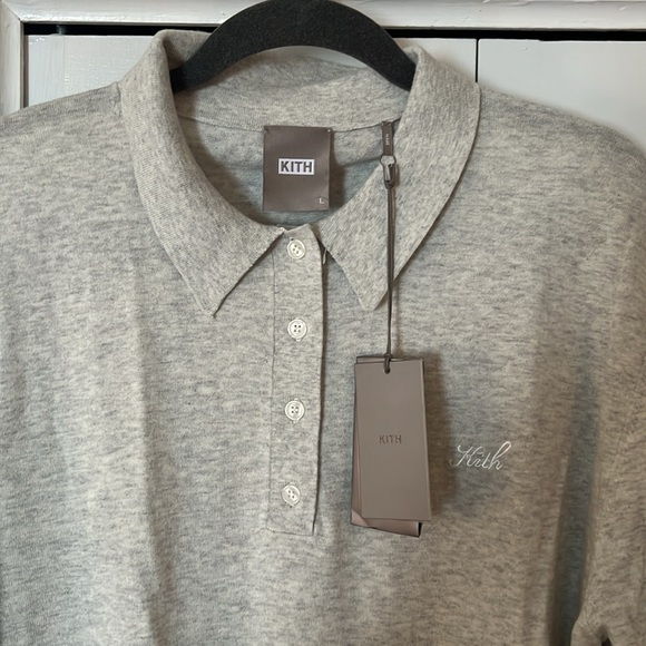 KITH Heather grey collard sweater - Picture 2 of 6